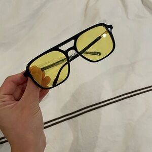 Sojos Retro aviator sunglasses yellow tint brand new